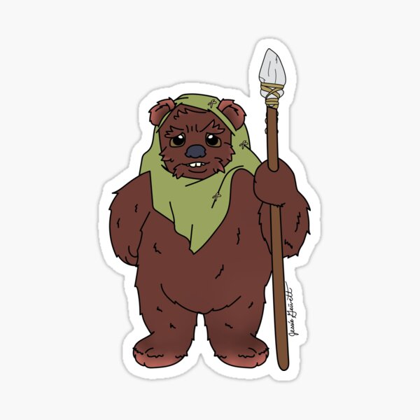 Item preview, Ewok verde de pie designed and sold by Jgeivett.