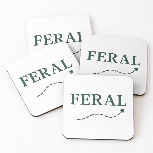 Item preview, FERAL – Rewild Your Path (Minimalist Escape Typography) designed and sold by Counter Signal.