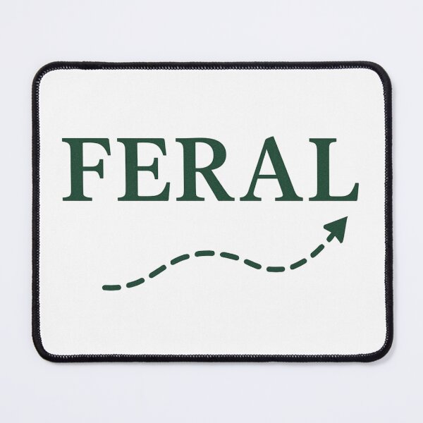 Item preview, FERAL – Rewild Your Path (Minimalist Escape Typography) designed and sold by Counter Signal.