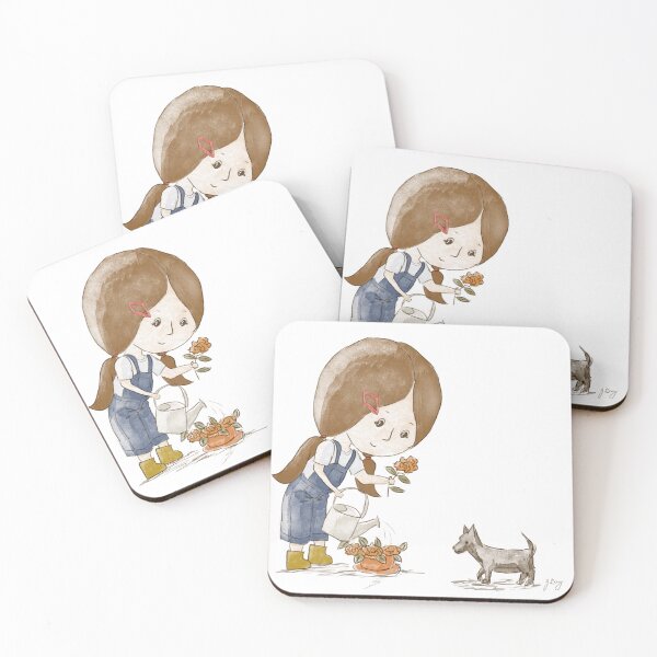 Item preview, Watering the Flowers with Puppy Help designed and sold by Jaana Day.