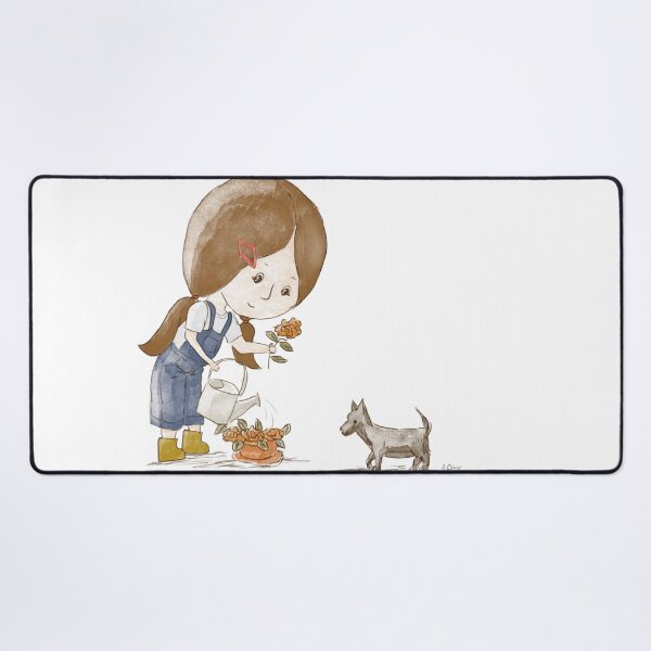 Item preview, Watering the Flowers with Puppy Help designed and sold by Jaana Day.