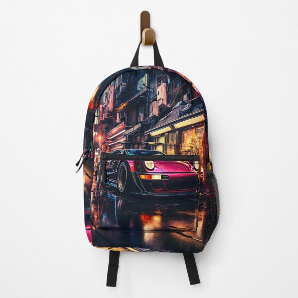Item preview, Exotic Custom Car Surrounded By Colorful City Lights At Night designed and sold by RevUpDesign.