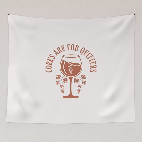 Item preview, Corks Are For Quitters Wine Glass Design designed and sold by Peter Stawicki.