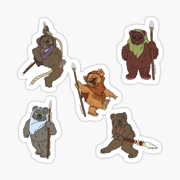 Vista previa del artículo con la obra «Ewoks», diseñado y vendido por Jgeivett.
