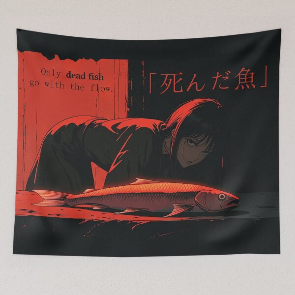 Item preview, Only dead fish go with the flow. designed and sold by 1989Ve&Co.