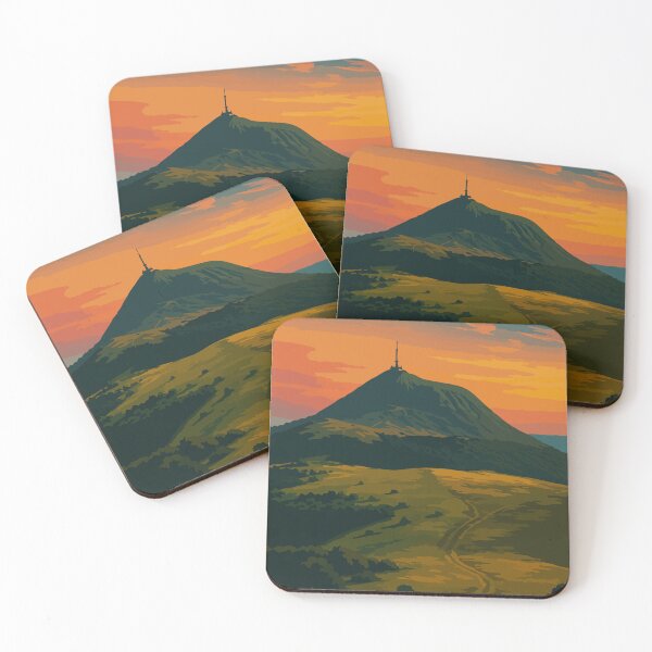 Item preview, Vintage Puy de Dôme poster – Retro Auvergne illustration designed and sold by Atelier Brume.