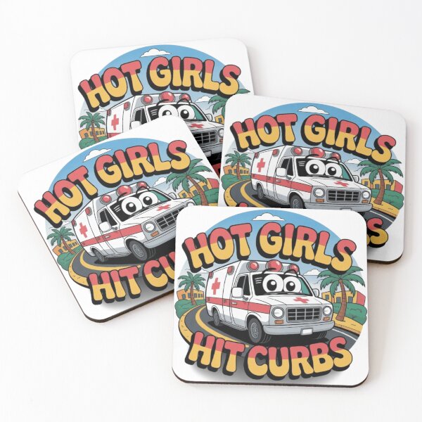 Item preview, Funny ems Hot girls hit curbs  designed and sold by mattDes.