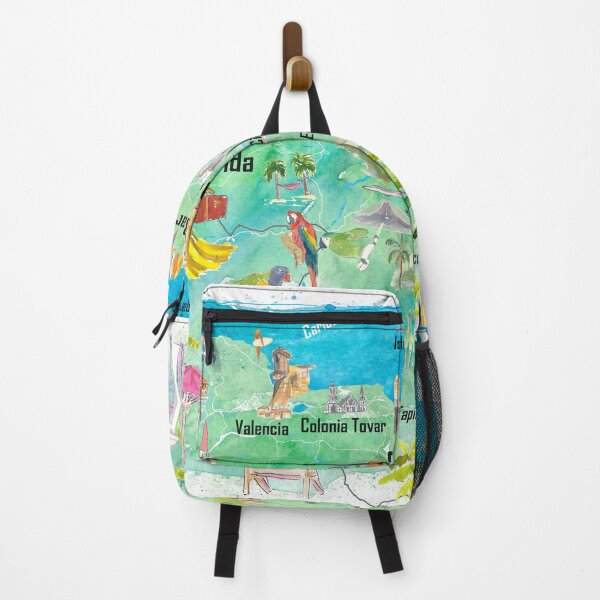 Item preview, Venezuela Illustrated Travel Map with Tourist Highlights designed and sold by artshop77.