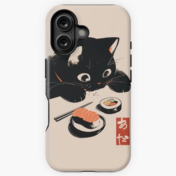 Vista previa del artículo con la obra «Gato de sushi», diseñado y vendido por mustbewhy.