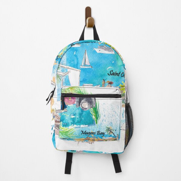 Item preview, US Virgin Islands  Illustrated  Travel  Map  with  Roads  and  Highlights designed and sold by artshop77.