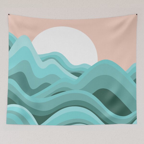 Item preview, Minimalist Ocean Waves  designed and sold by Swadeillustrations.