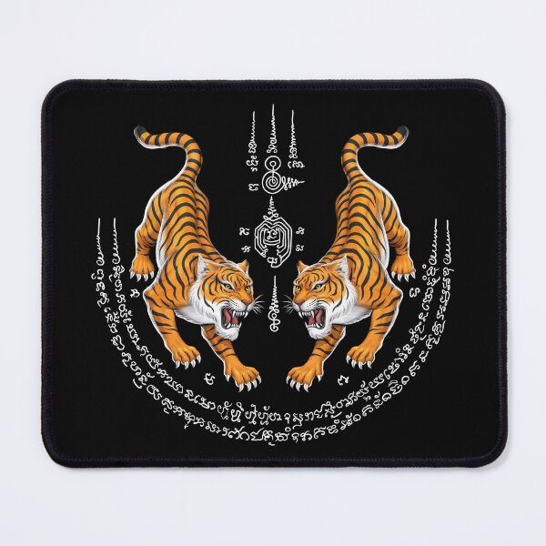Item preview, Thailand Sak Yant Thai Twin Tiger designed and sold by underheaven.