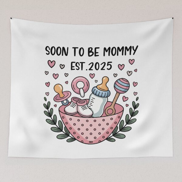 Item preview, Soon To Be Mommy Design For Pregnancy Announcement New Baby designed and sold by Stick-Artistry.