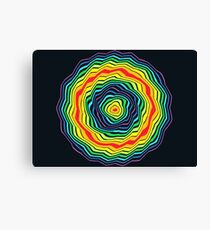 Rings of Rainbow Stars - Processioning Rainbow Rings Canvas Print