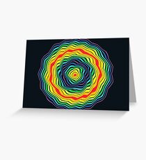 Rings of Rainbow Stars - Processioning Rainbow Rings Greeting Card