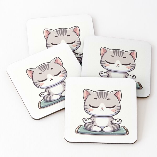 Item preview, cat drawing doing yoga  designed and sold by NivyasArtistry.