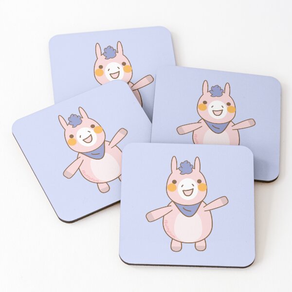 Item preview, Pink donkey plush style cute kawaii animal designed and sold by fluffyfamcraft.