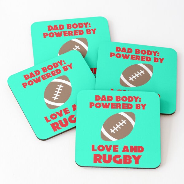 Item preview, Dad body powered by love and rugby designed and sold by Mauswohn.