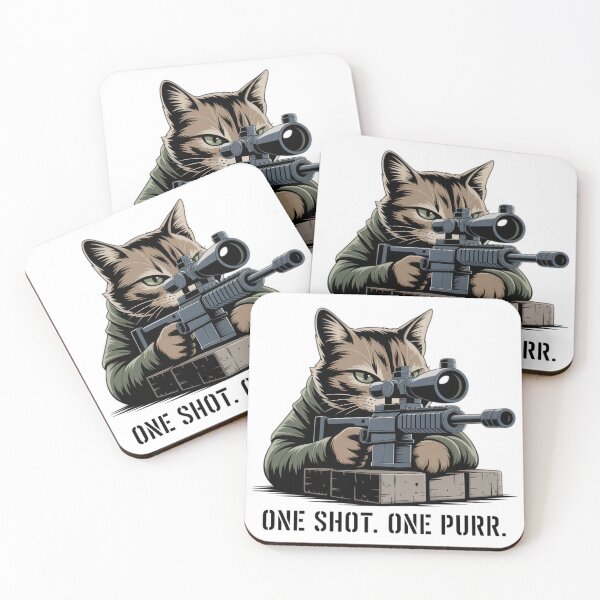 Item preview, Sniper Cat – One Shot One Purr Design designed and sold by EpicMediaShop.