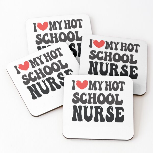 Item preview, I Love My Hot School Nurse Wife I Heart My Girlfriend heart of Valentine's Day Funny Retro Gift designed and sold by CoolCreative.