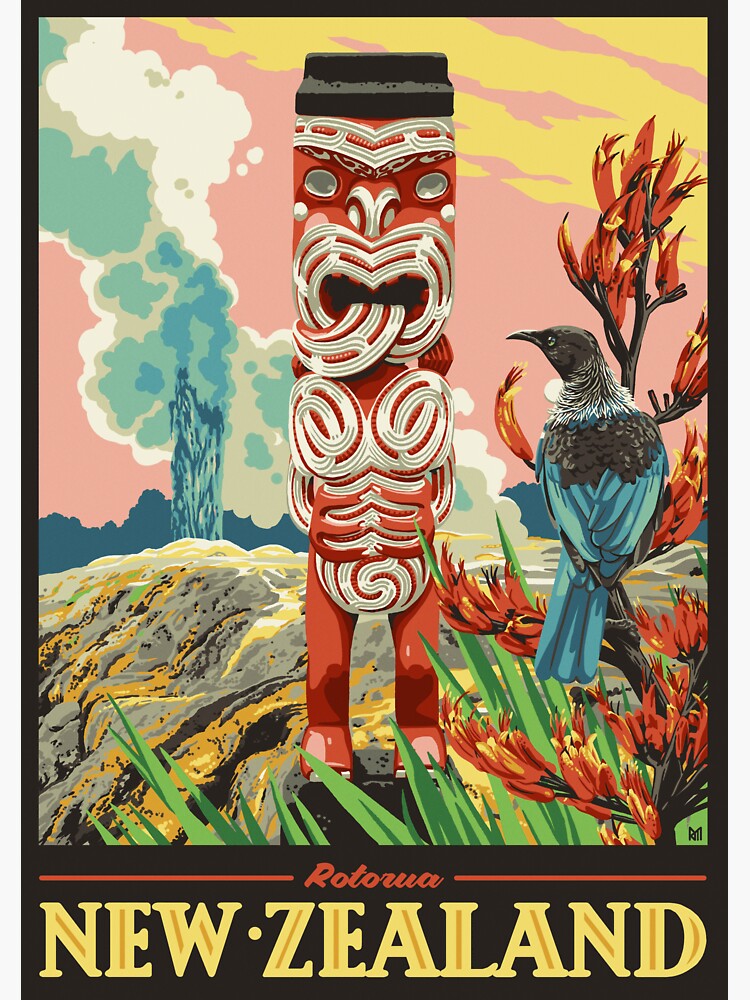 "Rotorua" Sticker for Sale by rossmurray Redbubble