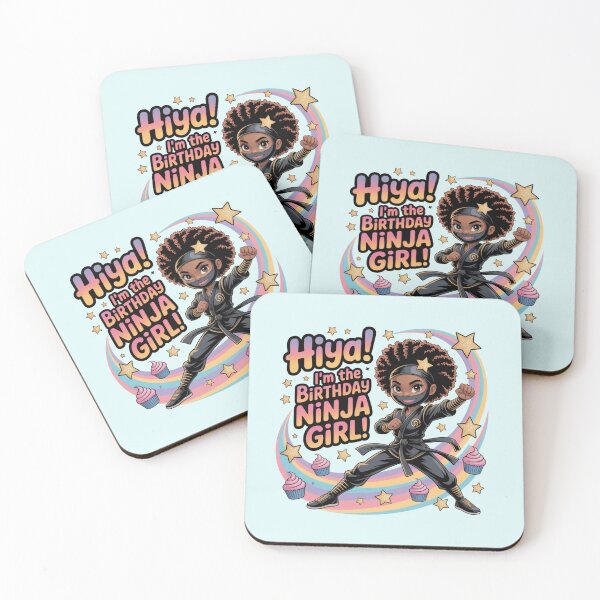 Item preview, Adorable Ninja Birthday Girl Design Featuring a Brave Cartoon Character designed and sold by Nzgiftsandmore.