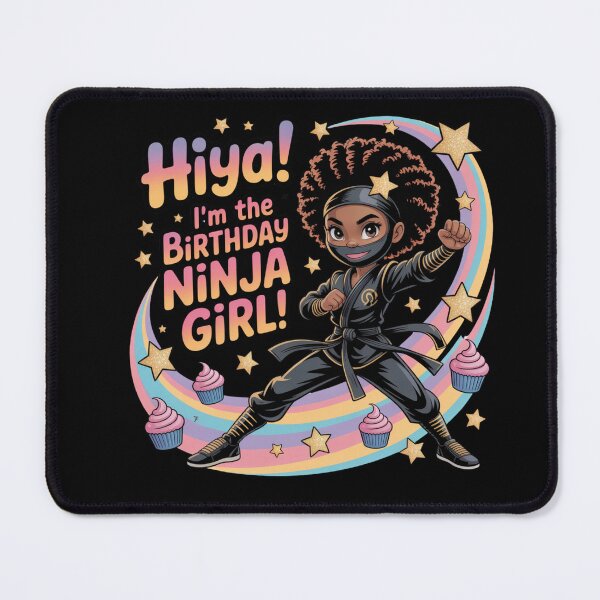 Item preview, Adorable Ninja Birthday Girl Design Featuring a Brave Cartoon Character designed and sold by Nzgiftsandmore.