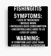 Fishingitis symptoms. Canvas Print