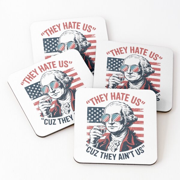 Item preview, They Hate Cuz Aint Us 4Th July George Washington Drink Funny designed and sold by Cute-Collection.