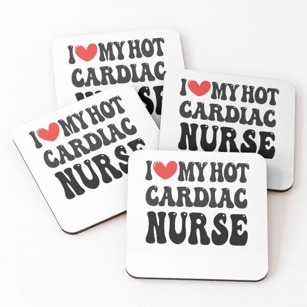 Item preview, I Love My Hot Cardiac Nurse Wife I Heart My Girlfriend heart of Valentine's Day Funny Retro Gift designed and sold by CoolCreative.