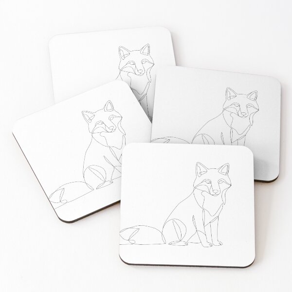 Item preview, One line art fox designed and sold by LuckyStep.