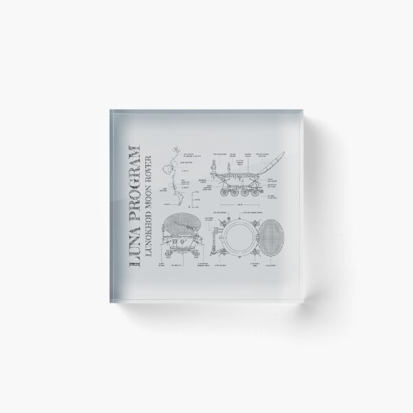 Item preview, Lunokhod Rover. Luna Mission (White Stencil - No Background. Vertical) designed and sold by BGALAXY.