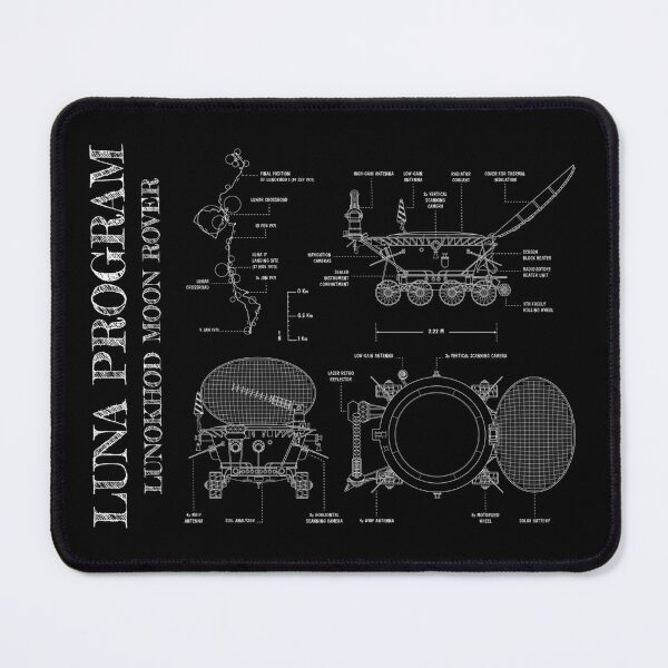 Item preview, Lunokhod Rover. Luna Mission (White Stencil - No Background. Vertical) designed and sold by BGALAXY.