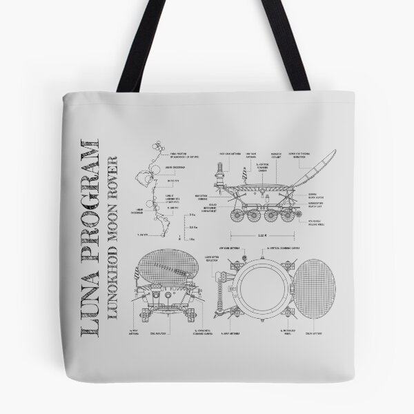 Item preview, Lunokhod Rover. Luna Mission (White Stencil - No Background. Vertical) designed and sold by BGALAXY.
