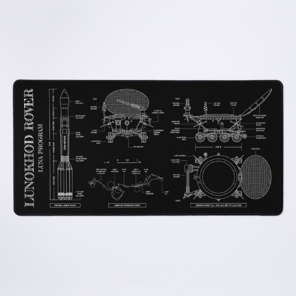 Item preview, Lunokhod Rover. Luna Mission (White Stencil - No Background. Vertical) designed and sold by BGALAXY.