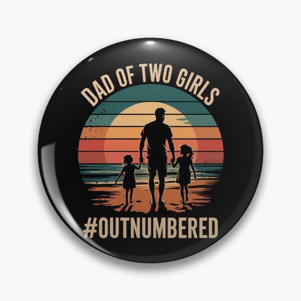 Item preview, Dad of two Girls Outnumbered 2 Daughters Father's Day designed and sold by brynatshop.