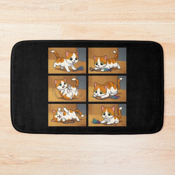 Item preview, cat playing with a feather toy designed and sold by GTCreations1.