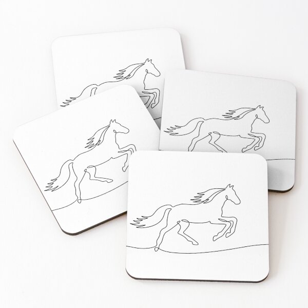 Item preview, One line horse gallops away designed and sold by LuckyStep.