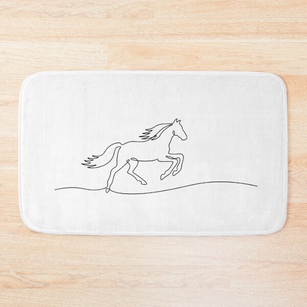 Item preview, One line horse gallops away designed and sold by LuckyStep.