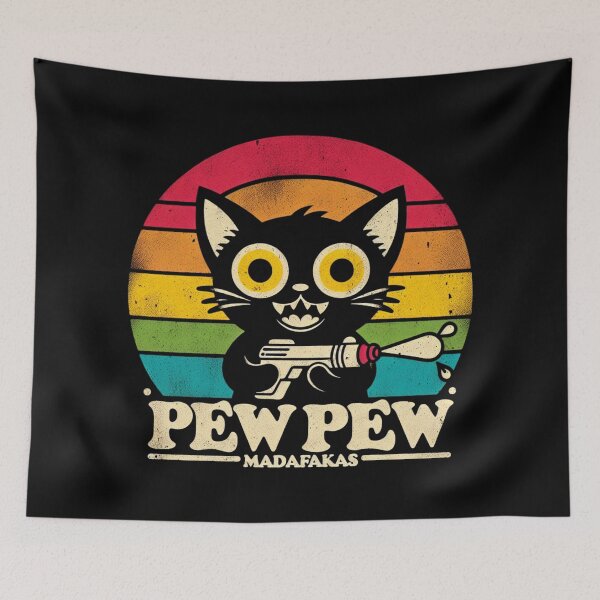 Item preview, Pew Pew Madafakas cat designed and sold by SpeakingPrint2.