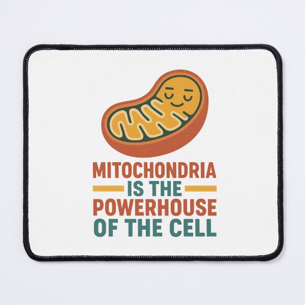 Item preview, Mitochondria Is the Powerhouse of the Cell – Retro Funny Science Meme designed and sold by DJCApparel.