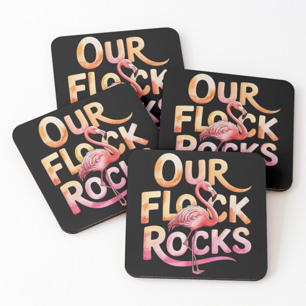 Item preview, Our Flock Rocks Flamingo Vacation designed and sold by FurrFunPrints.