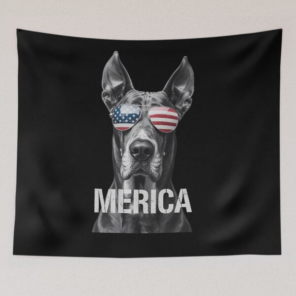 Item preview, Doberman Merica 4th of July American Flag Sunglasses designed and sold by brynatshop.