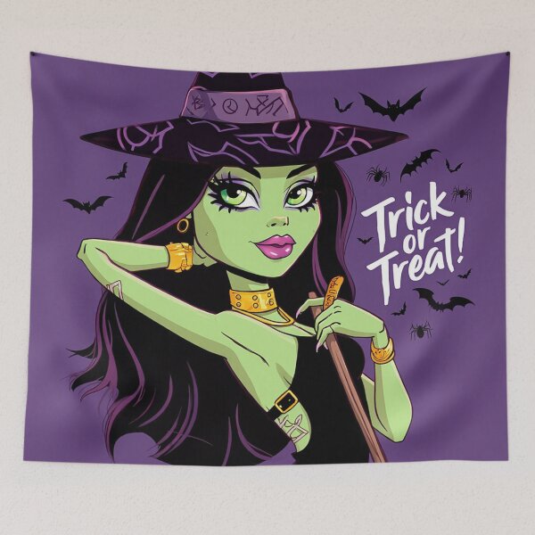 Item preview, Trick or Treat! Halloween witch cool cute design designed and sold by Vintage Designs +.