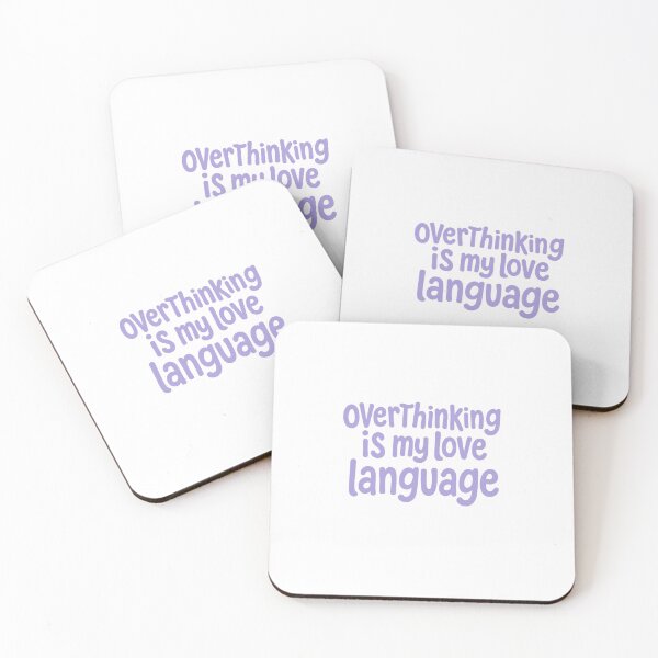Item preview, "Overthinking Love Language" – Funny Emotional Spiral Sticker designed and sold by CaffeinatedCreatures.