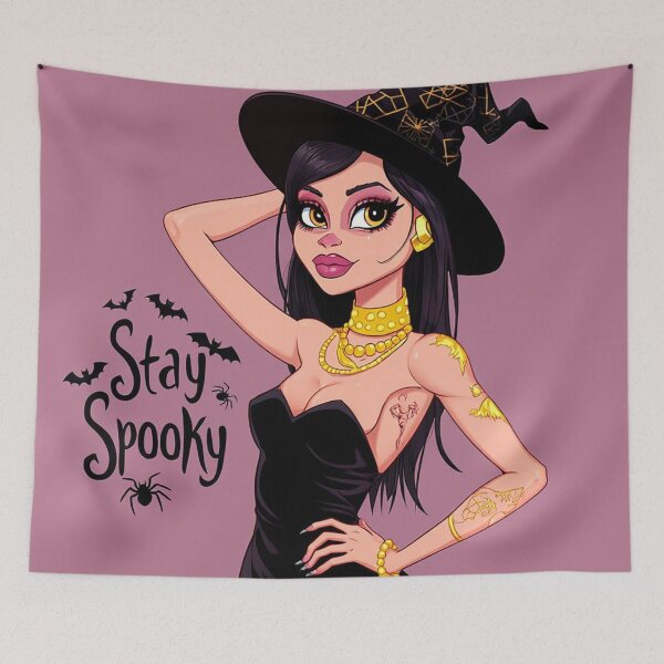 Item preview, Stay Spooky! Halloween witch cool cute design designed and sold by Vintage Designs +.