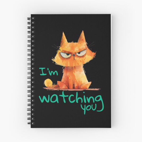 Item preview, Orange cat say: I'm watching you designed and sold by MatysDesign.