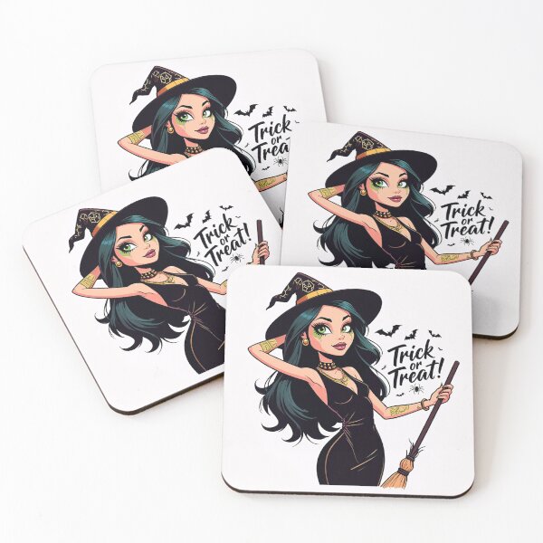 Item preview, Trick or Treat! Halloween witch cool cute design designed and sold by Vintage Designs +.