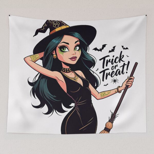 Item preview, Trick or Treat! Halloween witch cool cute design designed and sold by Vintage Designs +.