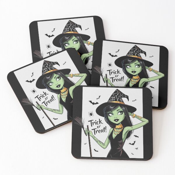 Item preview,  Trick or Treat! Halloween witch cool cute design designed and sold by Vintage Designs +.